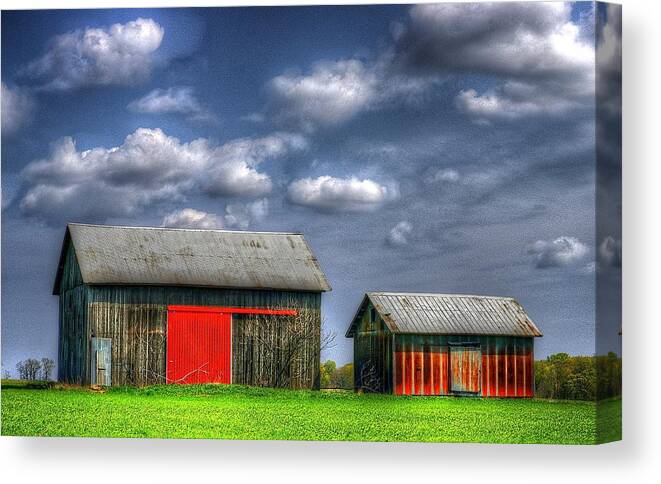 Barns Canvas Print featuring the photograph Twins by Randy Pollard