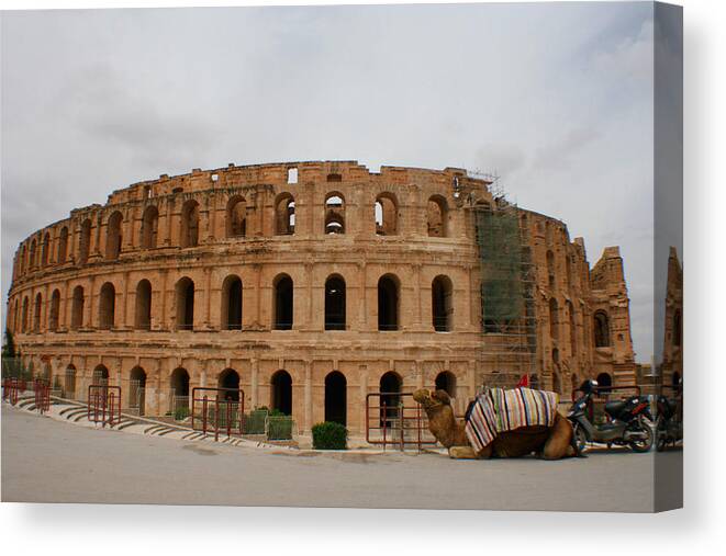 El Jem Canvas Print featuring the photograph Two Hour Parking by Jon Emery