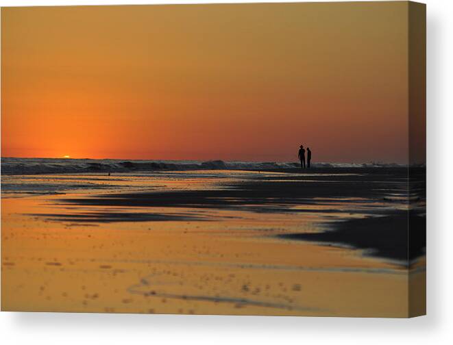 Sunset Canvas Print featuring the photograph Two's Company by Rob Hemphill