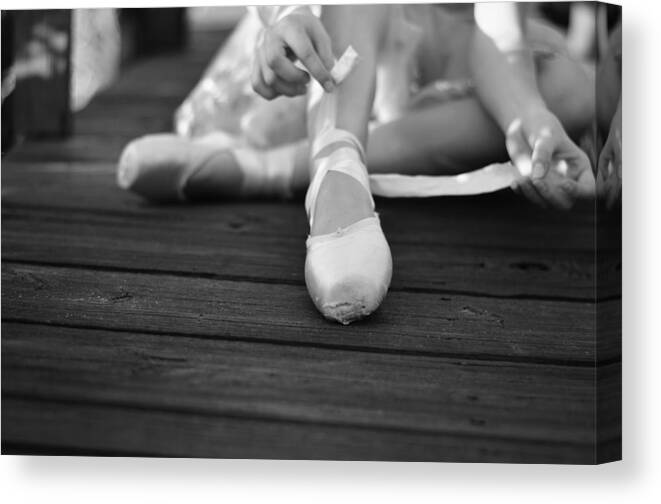 Laura Fasulo Canvas Print featuring the photograph joy's soul lies in the doing Bw by Laura Fasulo