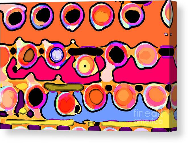 Abstract Canvas Print featuring the digital art Typing by Gwyn Newcombe