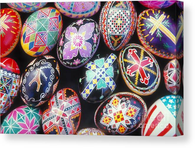 Horizontal Canvas Print featuring the photograph Ukrainian Easter Eggs by Verlin L Biggs