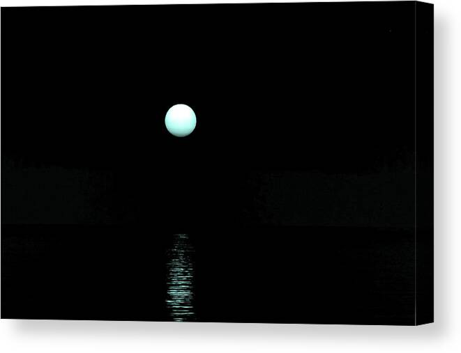 Moon Canvas Print featuring the photograph Underwater Sunset by Max Mullins