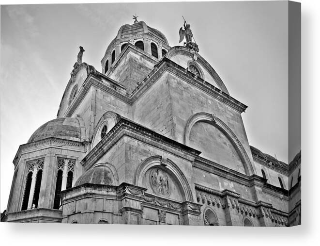 Sibenik Canvas Print featuring the photograph UNESCO world heritage site in Sibenik by Brch Photography