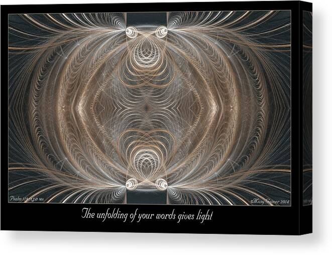 Fractal Canvas Print featuring the digital art Unfolding by Missy Gainer