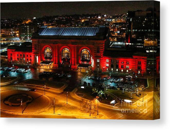 Union Station Canvas Print featuring the photograph Union Station in Kansas City by Lynn Sprowl
