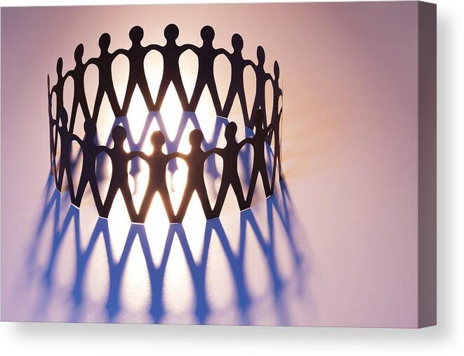 Crown Canvas Print featuring the photograph United in Ring of Brotherhood; Network, Unity, Family, Team by JamesBrey