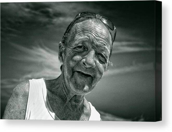 Portraits Canvas Print featuring the photograph Unknown Duotone by John Herzog