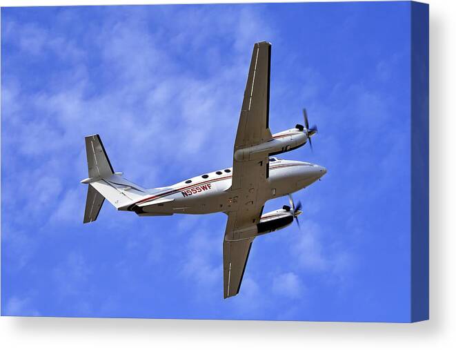 Beechcraft Canvas Print featuring the photograph Up and Away by Jason Politte