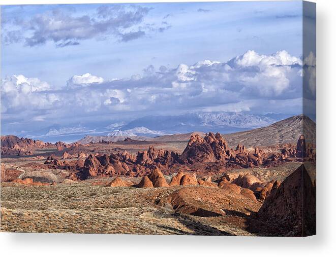Valley Of Fire Canvas Print featuring the photograph Valley of Fire Vista by Debby Richards