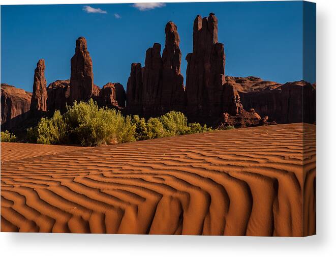 Monument Valley Canvas Print featuring the photograph Valley of the Rocks by George Buxbaum