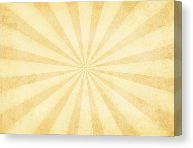 Art Canvas Print featuring the drawing Vector illustration of grunge light brown sunburst by Desifoto 