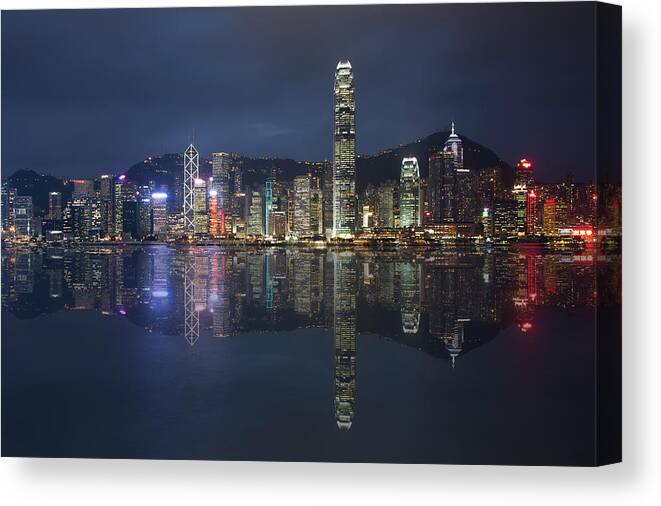 Tranquility Canvas Print featuring the photograph Victoria Harbour by Thank You For Choosing My Work.