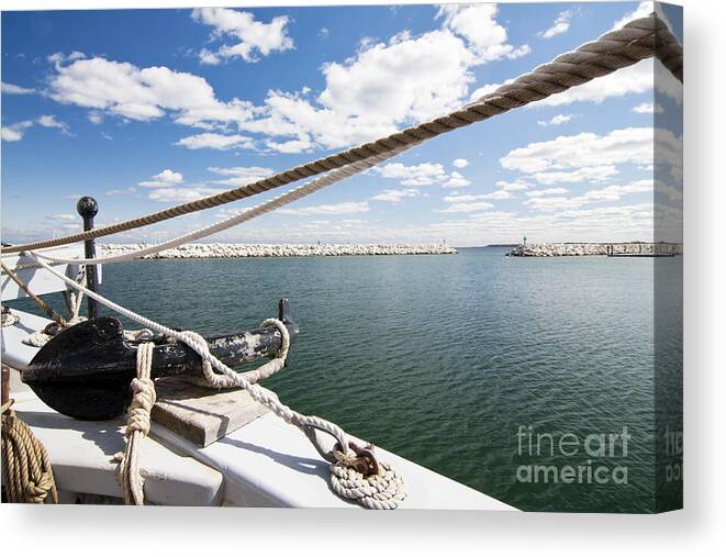 Boat Canvas Print featuring the photograph View from a Schooner by Patty Colabuono