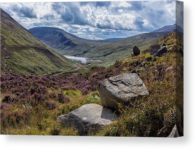 Silent Valley Canvas Print featuring the photograph View from Ben Crom by Nigel R Bell