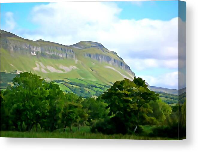Mountain Canvas Print featuring the photograph View of Ben Bulben by Norma Brock