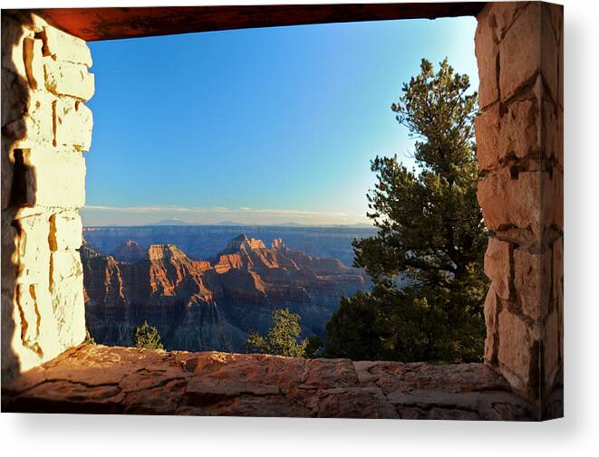 Landscape Canvas Print featuring the photograph View of the Past by Richard Gehlbach
