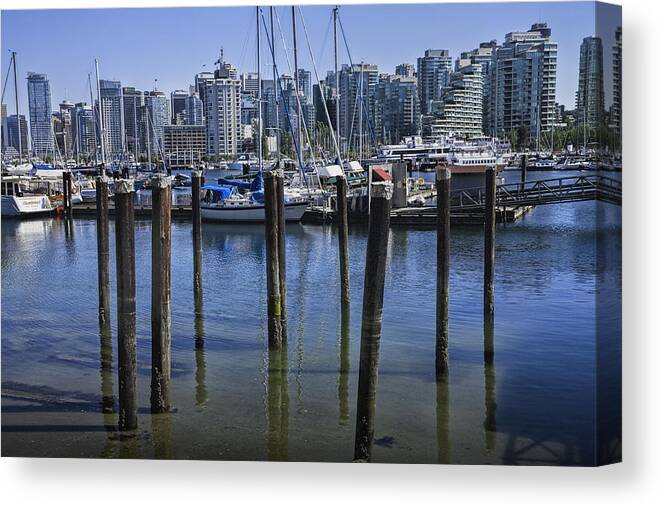 Art Canvas Print featuring the photograph View of Vancouver Harbor from Stanley Park No. 0815 by Randall Nyhof