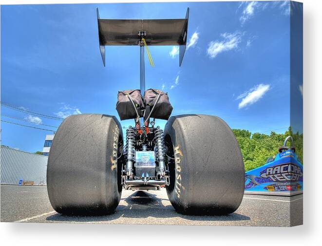 Car Canvas Print featuring the photograph Vintage Drag Racer by Gianfranco Weiss