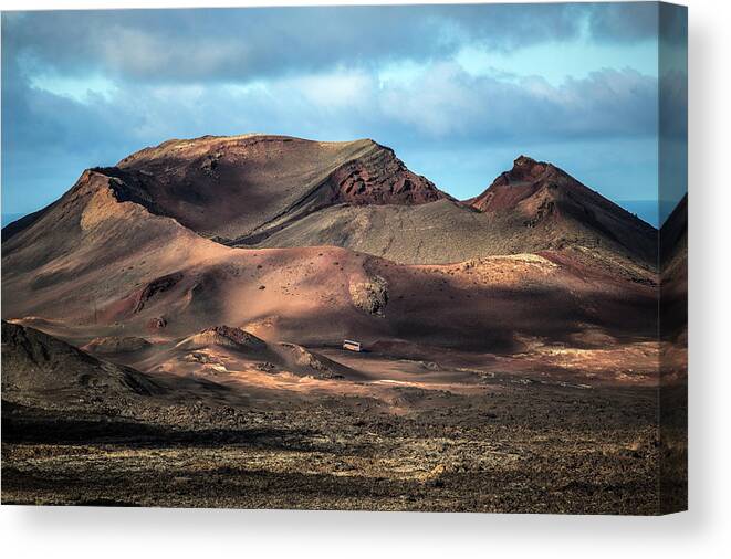 Tranquility Canvas Print featuring the photograph Volcano In Lanzarote, Canary Islands by Tim E White