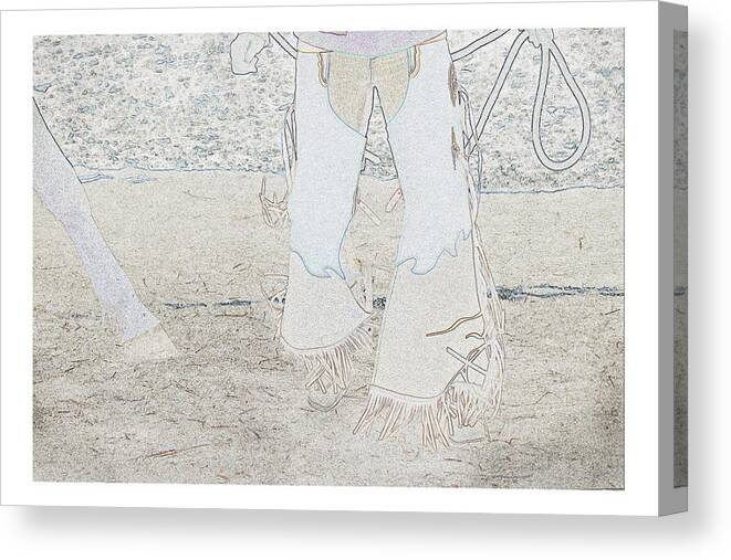 Cowboys Canvas Print featuring the photograph Walk This Way by Judy Deist