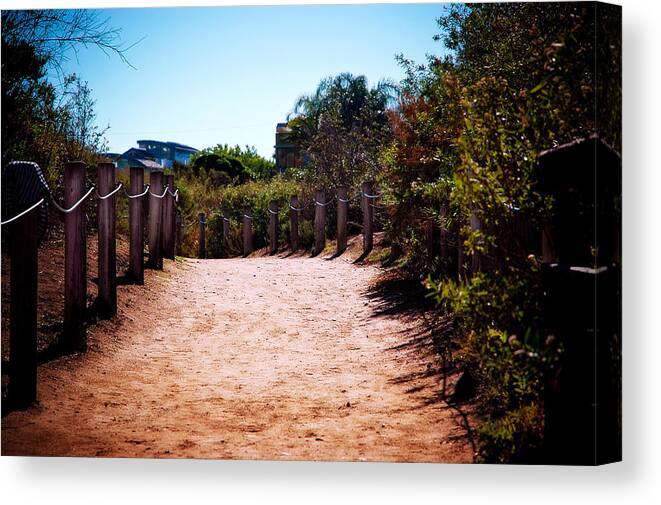 California Canvas Print featuring the photograph Walk to the Beach by Eric Benjamin