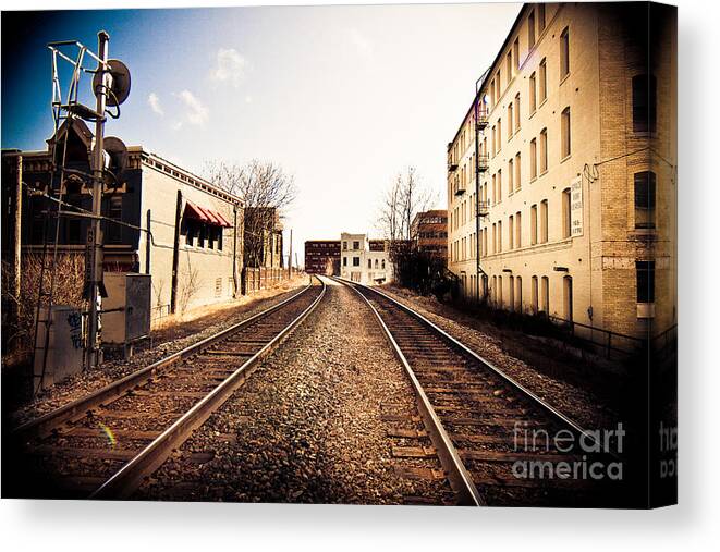 Andrew Slater Photography Canvas Print featuring the photograph Walkers Point Railway by Andrew Slater