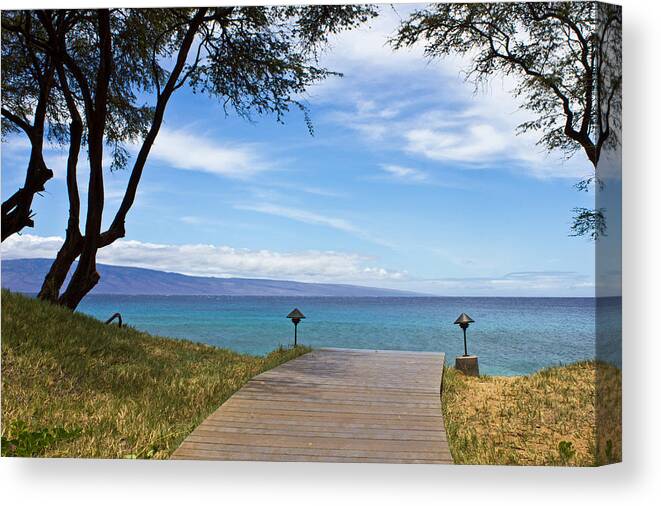 Tropical Canvas Print featuring the photograph Walking In to Bliss by Christie Kowalski