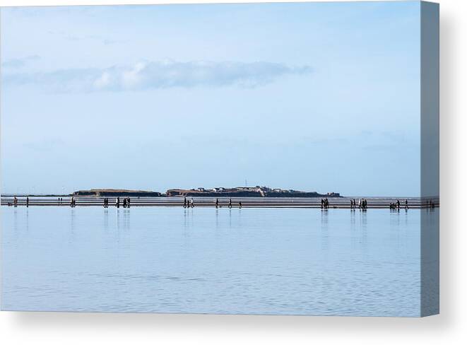 Seascape Canvas Print featuring the photograph Walking on Water by Spikey Mouse Photography