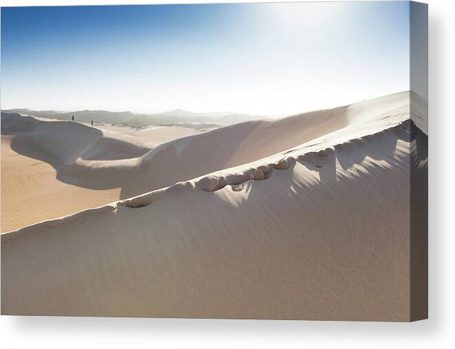 Shadow Canvas Print featuring the photograph Walking Through Sand Dunes - Australia by Robert Lang Photography