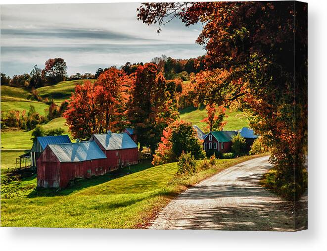  Jenne Farm Canvas Print featuring the photograph Wandering Down The Road by Jeff Folger