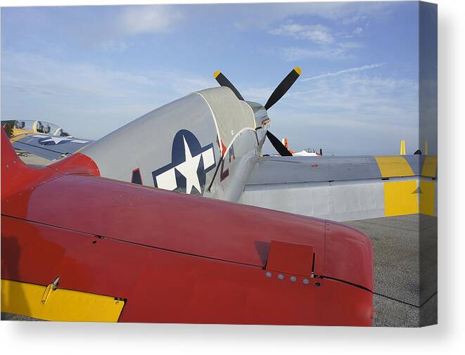 Historic War Plane Canvas Print featuring the photograph War Bird by Laurie Perry