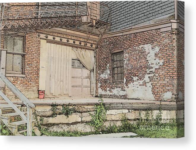 Warehouse Canvas Print featuring the photograph Warehouse Dock by Beverly Shelby