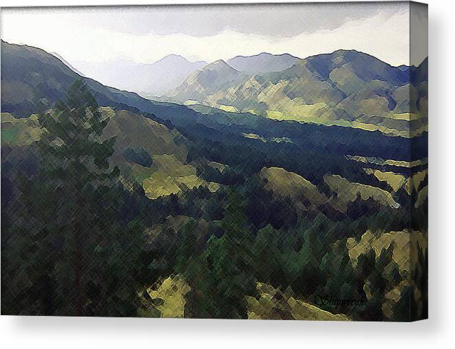 Valley Canvas Print featuring the digital art Washington's Olympic Valley by Christopher Bage
