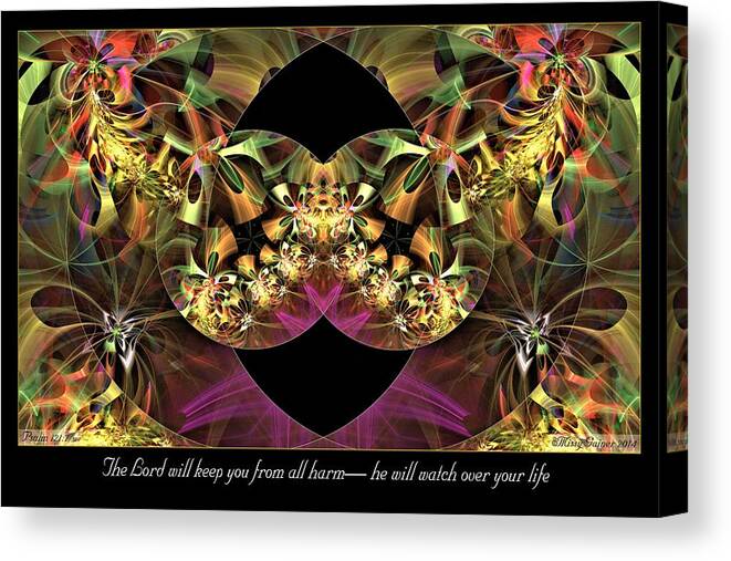 Fractal Canvas Print featuring the photograph Watch Over Your Life by Missy Gainer