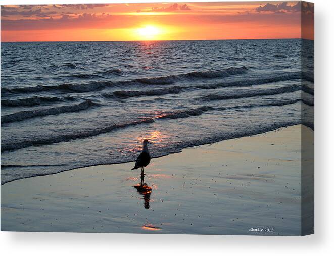 Clouds Canvas Print featuring the photograph Watching the Sun Rise by Dick Botkin