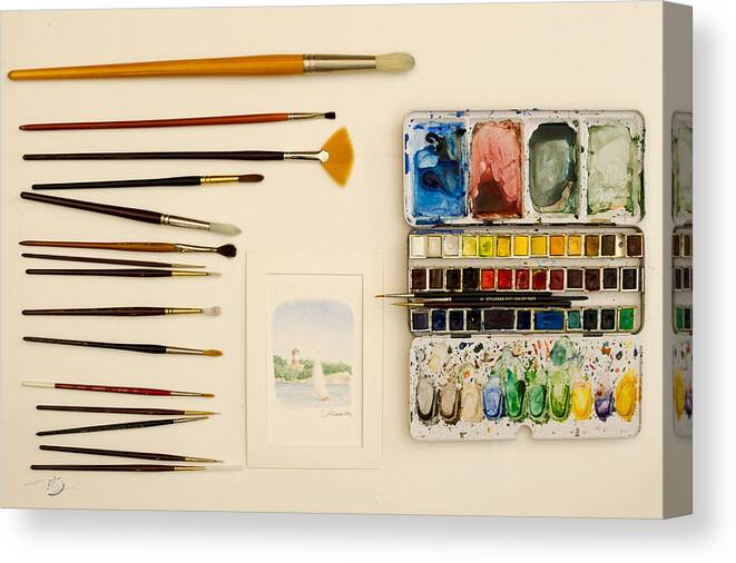 Water-colours Canvas Print featuring the photograph Water-colours by Torbjorn Swenelius