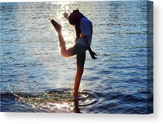 Laura Fasulo Canvas Print featuring the photograph Water Dancer by Laura Fasulo