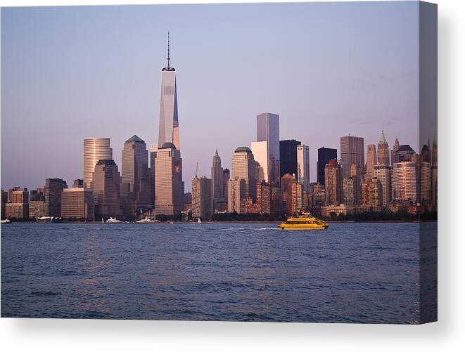 Liberty State Park Canvas Print featuring the photograph Water Taxi by Michael Dorn
