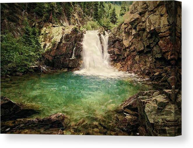 Waterfall Canvas Print featuring the photograph Waterfall Dreaming by Priscilla Burgers