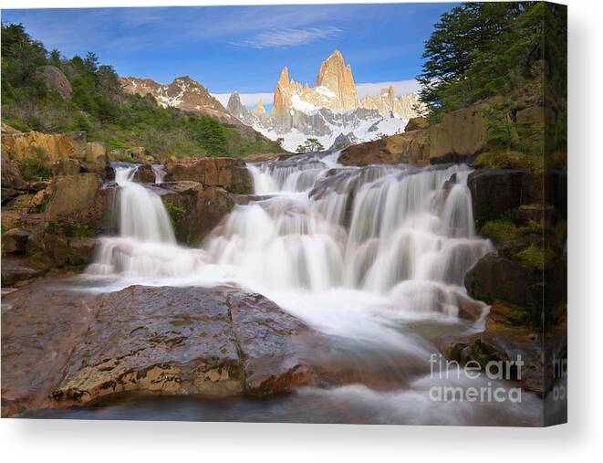 00346019 Canvas Print featuring the photograph Los Glaciares Waterfall by Yva Momatiuk John Eastcott