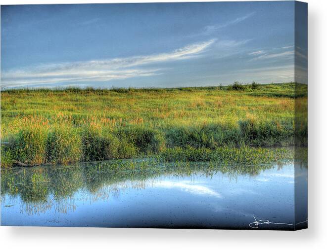 Country Canvas Print featuring the photograph Water's Edge by Jim Bunstock