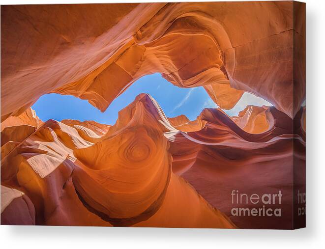Slot Canyon Canvas Print featuring the photograph Waves Made of Stone by Michael Ver Sprill