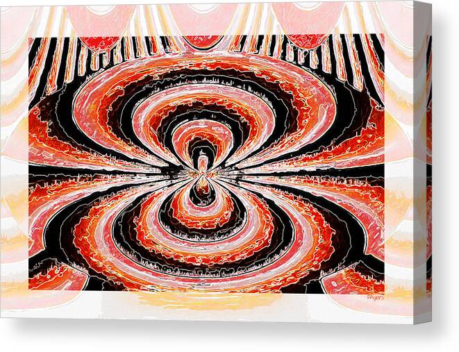 Waves Canvas Print featuring the digital art Waves by Paula Ayers