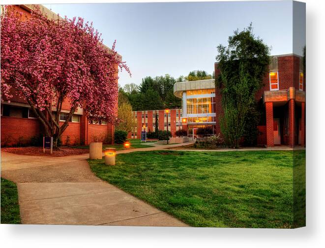 Wcu Canvas Print featuring the photograph WCU's Walkway to Killian by Greg and Chrystal Mimbs
