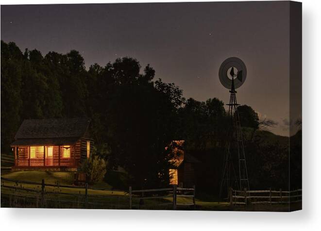 Cabin Canvas Print featuring the photograph Welcome Home by Roxie Crouch