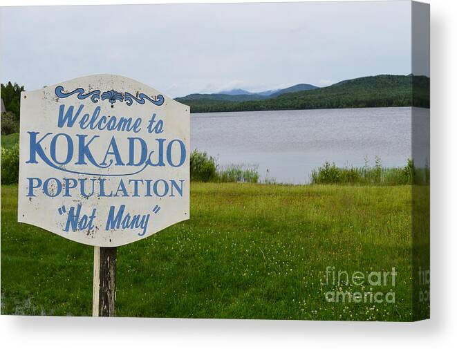 Maine Canvas Print featuring the photograph Welcome to Kokadjo by Meandering Photography