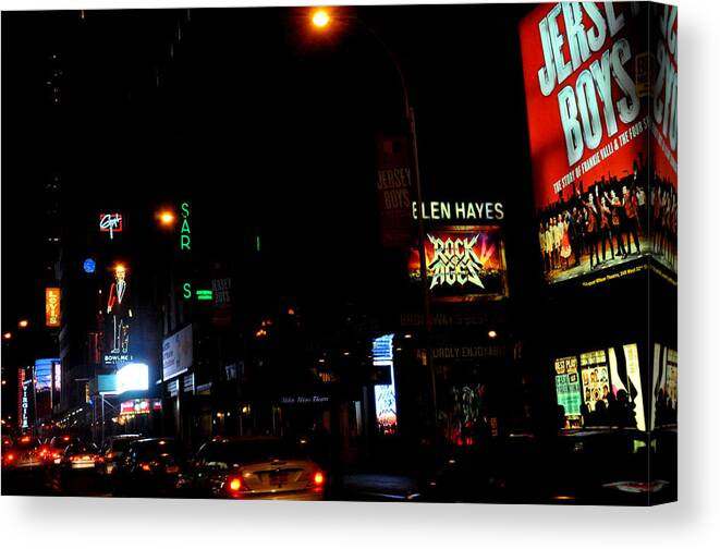 New York Canvas Print featuring the photograph West 44th Street NYC by Diane Lent