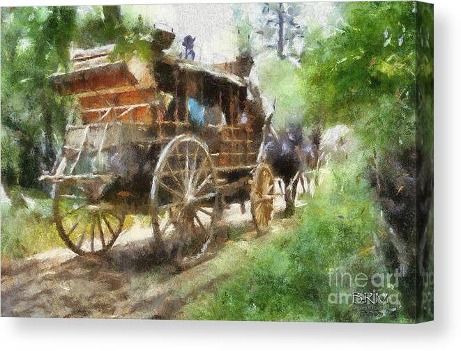 Stage Coach Canvas Print featuring the photograph West Away by Barbara R MacPhail