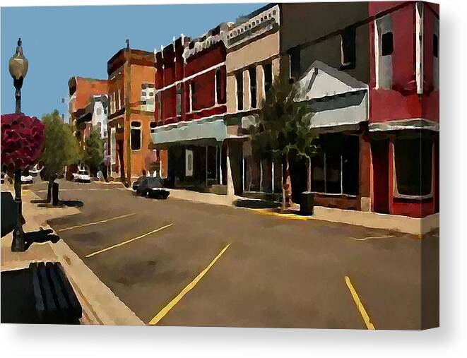 Cityscape Canvas Print featuring the painting West Virginia by Jann Paxton